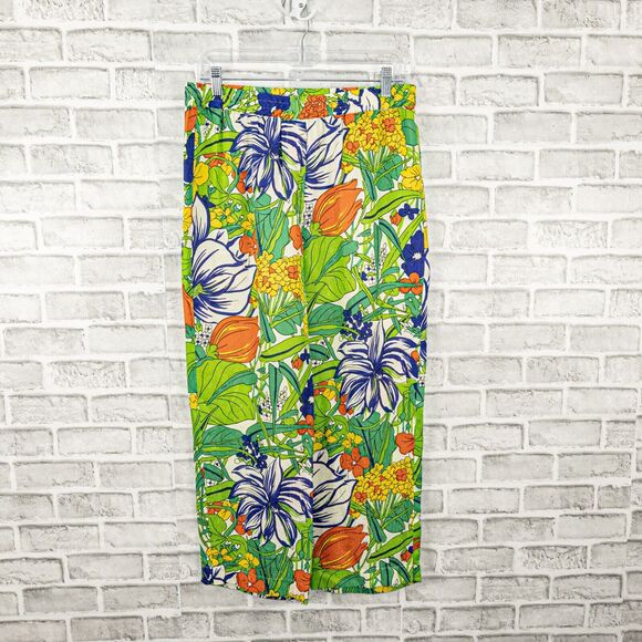 ROSEANNA Women's Botanique Floral Pants Elastic Waist Green Size 40 - Picture 1 of 10
